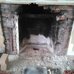 Fireplace Repair Before Picture