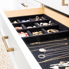 A drawer with jewelry insert