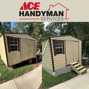 Shed Stair Installation in Marietta, GA