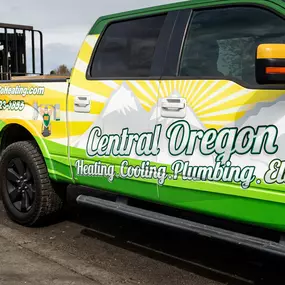 Ready for the next job as the Central Oregon Heating, Cooling, Plumbing & Electrical team loads equipment for a local installation.