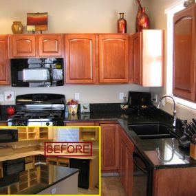 Cherry Kitchen Cabinets Stained and Refinished