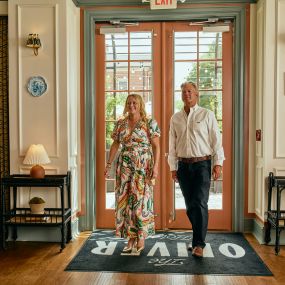 Guest entering the lobby at The Oliver Hotel of Oxford