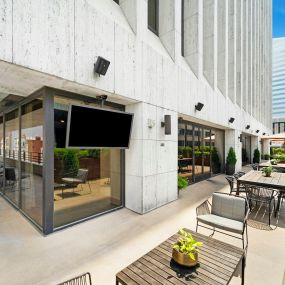 Terrace and patio views of downtown Nashville