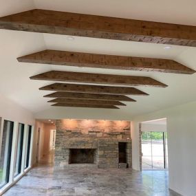 Faux Wood Box Beams, Ceiling Beams, Faux Ceiling Beams. Faux Wood Beam Wraps,
Wood Ceiling Beams, Ceiling Beams, Hand Hewn, Stained Dk Rustic Pine 
Delaware, Ohio, Dublin.Oh.  Columbus,Oh.   Powell, Ohio