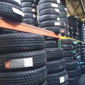 International Tire Center in San Bernardino, California inventory of bulk car tires, truck tires, and semi tires for sale.