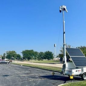 Remote Solar Security Camera Trailer in Collinsville Illinois Gateway Convention Center Parking Lot