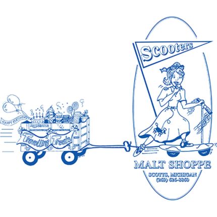 Logotyp från Scooters Malt Shoppe & Travelling Treats