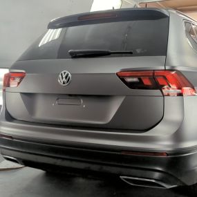 Full vinyl vehicle color change wrap on this 2019 Volkswagen Tiguan.