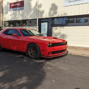 Window tint ceramic 20 percent 2019 Dodge Charger Hellcat red Denver