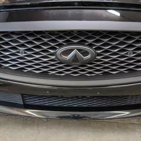 We did a chrome delete on this 202 Infinity Q50's grille with satin black vinyl wrap.