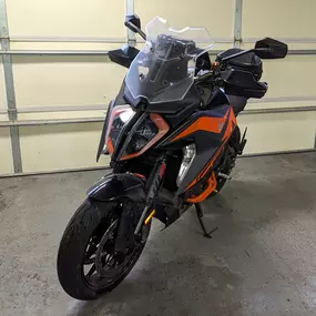 We did a headlight restoration on this 2020 KTM 1290 Super Duke GT!