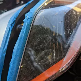 The headlights on this 2020 KTM 1290 Super Duke GT were severely chipped after only 6000 miles on the road. We did a headlight restoration and the headlights came out like new!