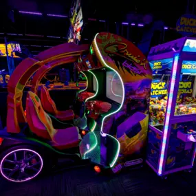 Driving arcade game at Monster Mini Golf Chantilly