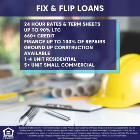 Apply now for Fix and Flip Loans for real estate investor loans at https://themortgagecalculator.com/Mortgage/QuickQuote