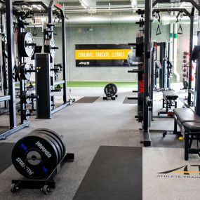 Pro-style weight room and training equipment