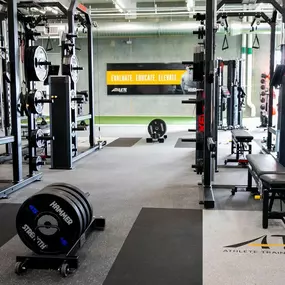 Pro-style weight room and training equipment