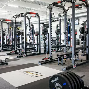 Pro-style weight room and training equipment