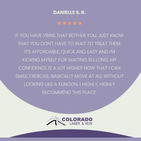 Colorado Laser & Vein customer review.