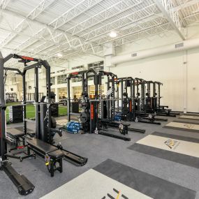 pro style weight room and training equipment