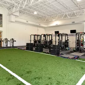 pro style weight room and training equipment