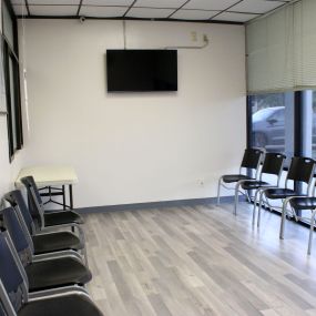 The waiting room at Emmaus Healthcare