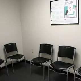 The waiting room at Emmaus Healthcare