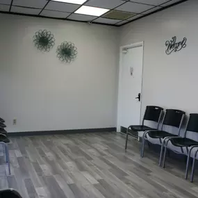 The waiting room at Emmaus Healthcare