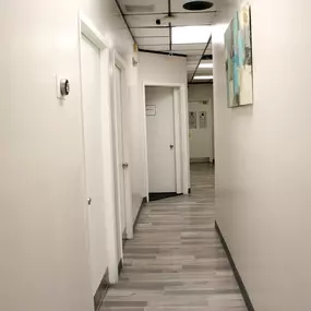 The hallway in Emmaus Healthcare