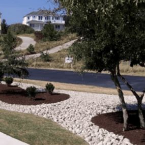 Rockscaping is a popular trend on the Outer Banks and northeastern North Carolina. Our landscape crew can assist you with designing a rock or hardscape layout for your yard.