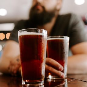 16 Draft Beers on Tap! Try our cooler selection for great options of coold beer, cider, hard seltzer, kombucha, gluten-free, and non-alcoholic options.
