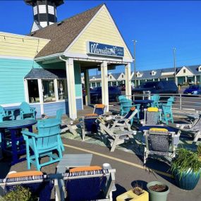 Our dog-friend outdoor dining area in Nags Head.