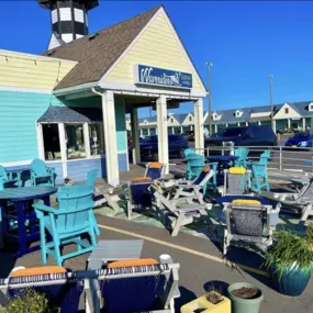 Our dog-friend outdoor dining area in Nags Head.