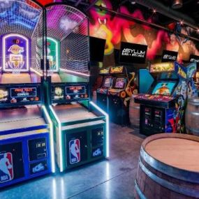 Enjoy a variety of arcade and table top games offering fun for the whole group.