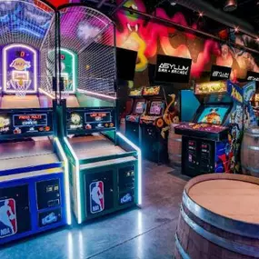 Enjoy a variety of arcade and table top games offering fun for the whole group.