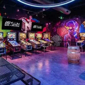 Asylum Bar + Arcade offers fun and games for the whole family.