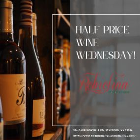 Half price wine Wednesday