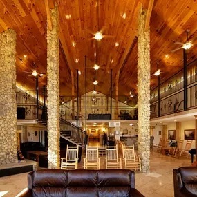 Pasadena Villa Smoky Mountain Lodge: An interior photo of the living room in our residential psychiatric treatment center.