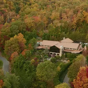 Pasadena Villa Smoky Mountain Lodge: Drone photo of our residential psychiatric treatment center.