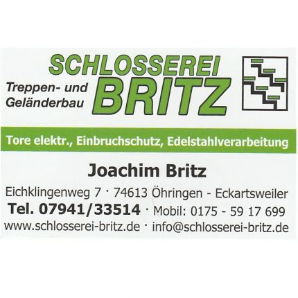 Logo od Schlosserei Joachim Britz Treppen- und Geländebau