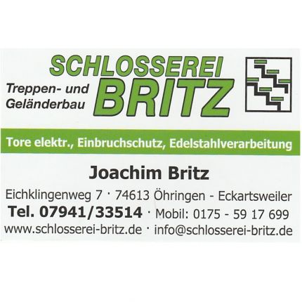 Logotyp från Schlosserei Joachim Britz Treppen- und Geländebau