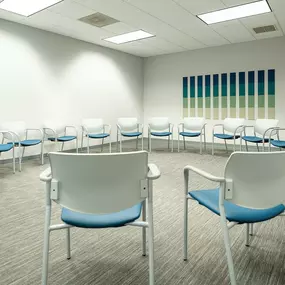 STR Behavioral Health Lehigh Valley: One of our group therapy rooms at our mental health and addiction outpatient treatment center.