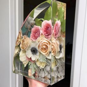 Floral Block Bookend