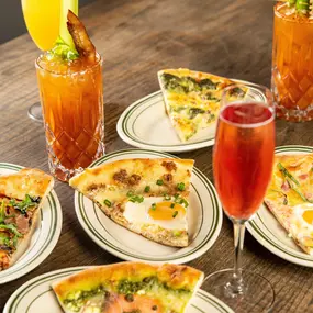Join us for Weekend Brunch featuring 6 wood-fired Brunch pizzas