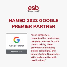 ESB was recognized as one of the Google Premier partners in 2022