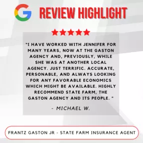 Frantz Gaston Jr - State Farm Insurance Agent
Review highlight