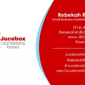 Jucebox Local Marketing Partners Contact Info - Business Card