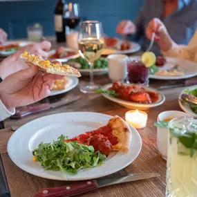 Endless pizzas and appetizers for one set price