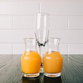 Fresh squeezed orange juice mimosas