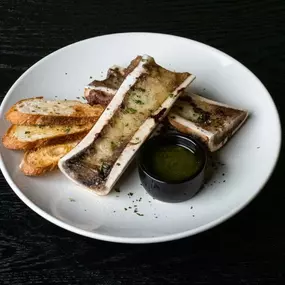 Roasted Bone Marrow with house chimichurri sauce