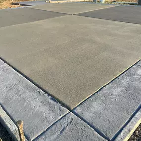 Outdoor concrete patio